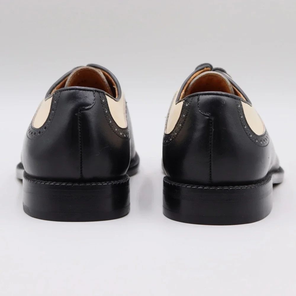 Mezlan Pesaro Mens Size 9M US Two Tone Leather Wingtip Spectator Oxford Shoes